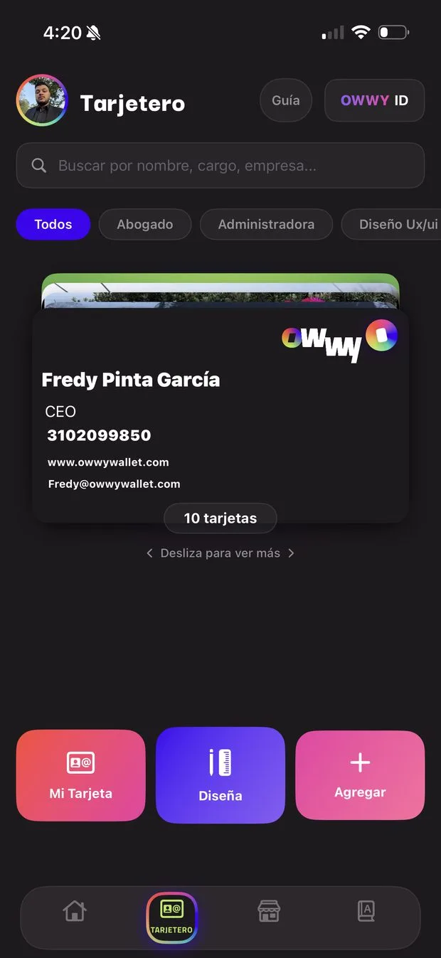 Tarjetero de OWWY